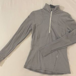 Lululemon Grey & White Quarter Zip